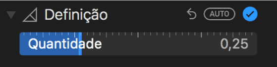 O nivelador de definição no painel Ajustar.