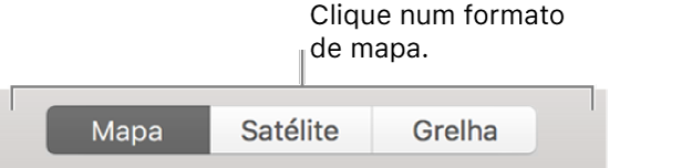 Botões Mapa, Satélite e Grelha