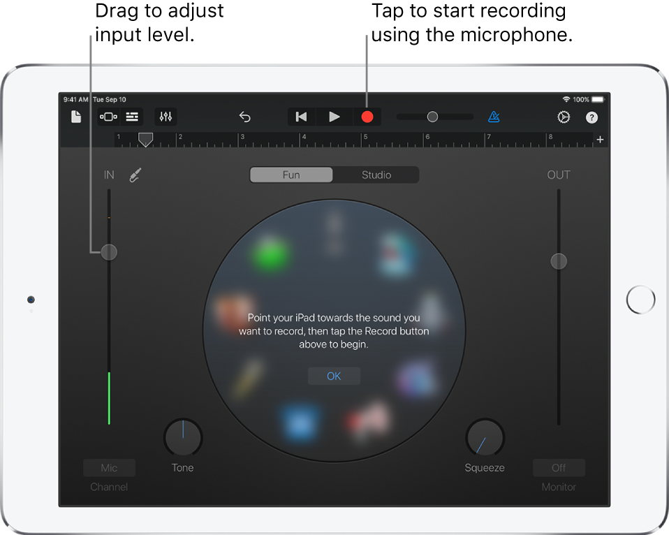 Audio Recorder Touch Instrument