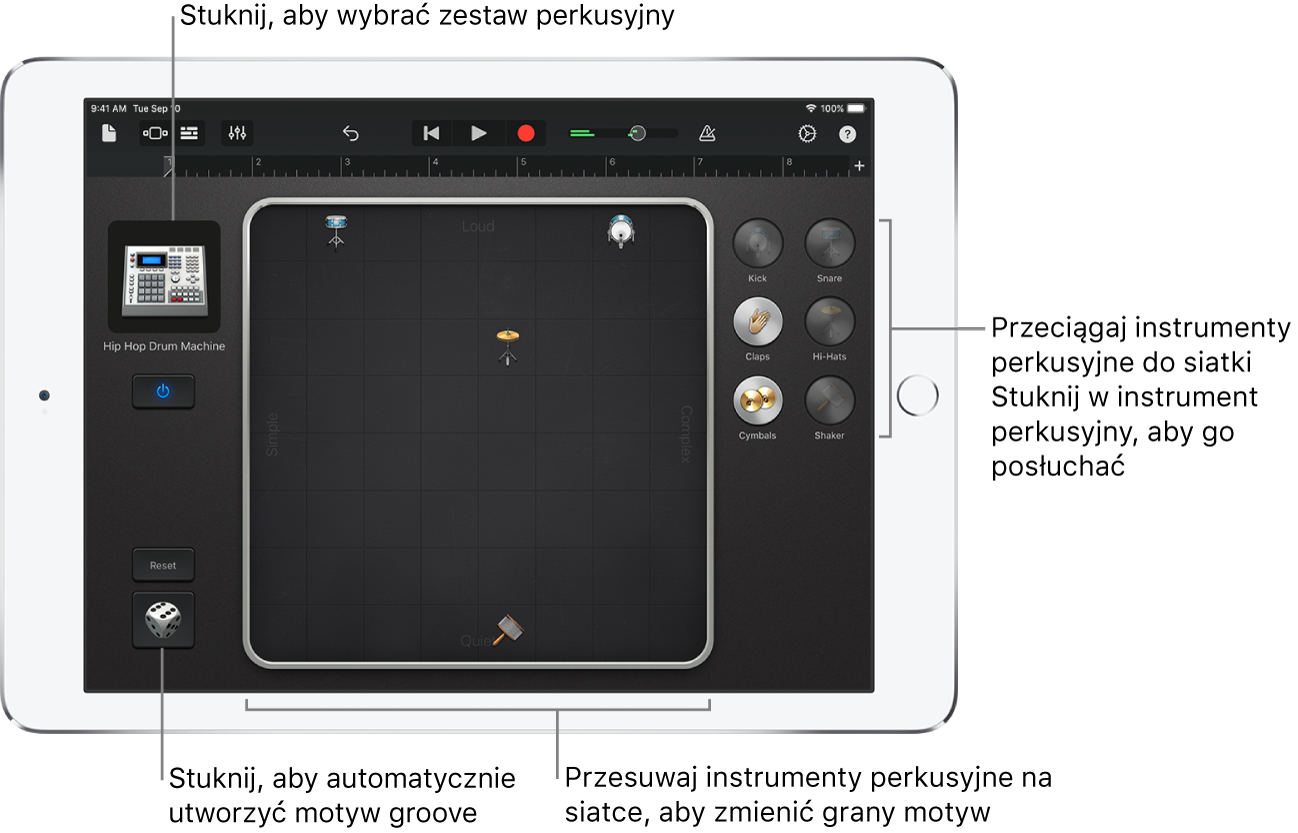 Dotykowy instrument Smart Drums