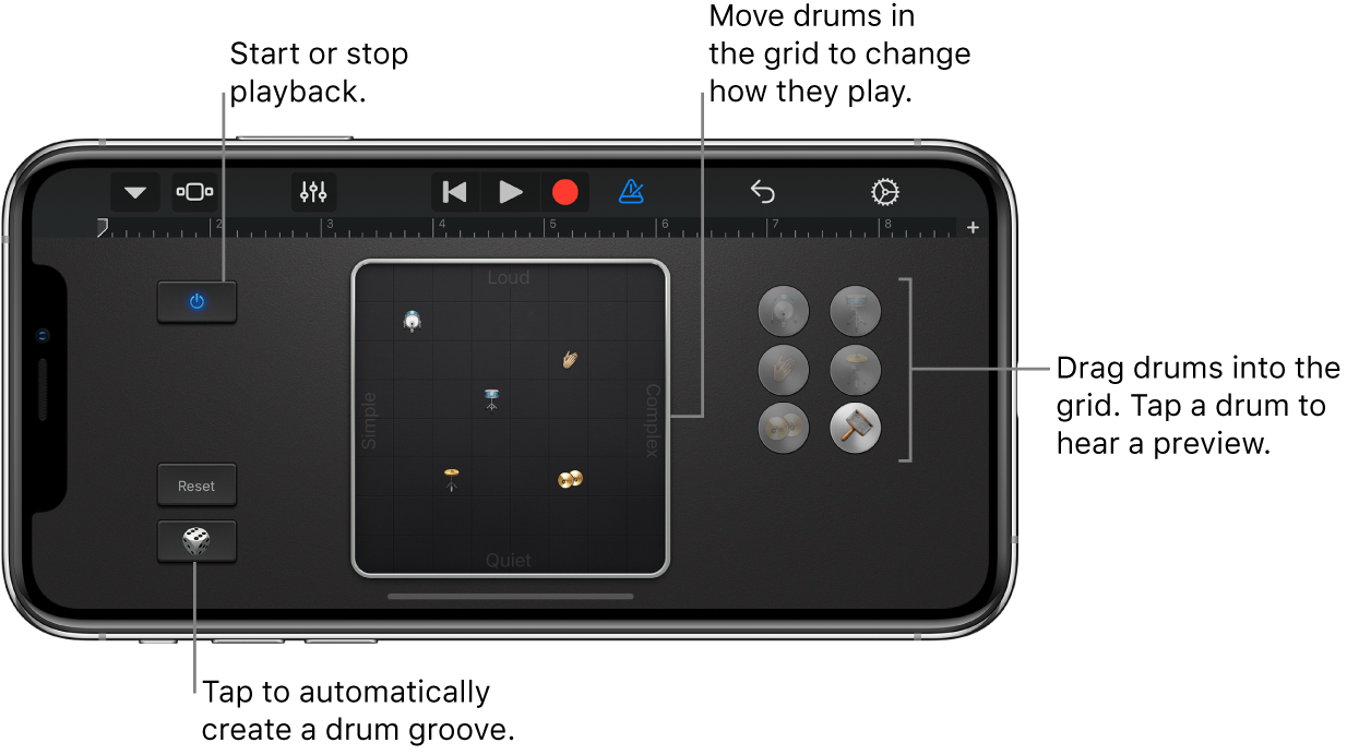 Smart Drums Touch Instrument