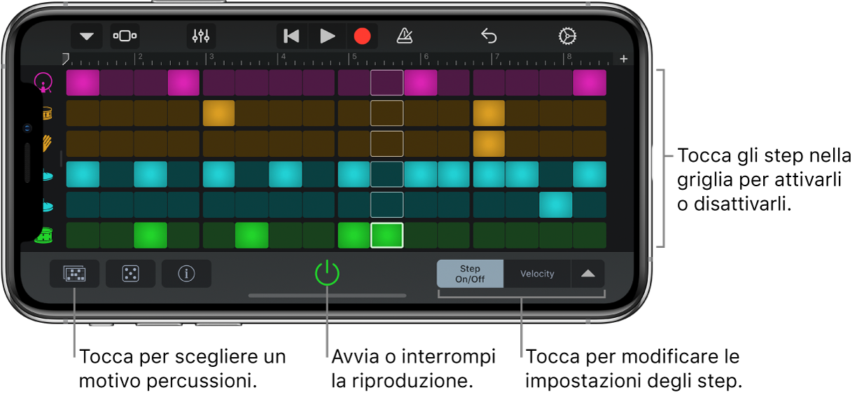 Strumento Touch “Sequencer tempo”