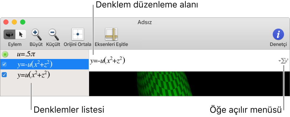 Grafik Çizer penceresi.