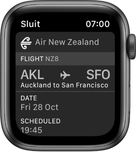 Apple Watch met een instapkaart.