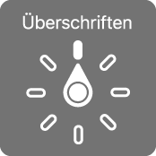 Rotorsteuerung mit dem Zeiger bei der Einstellung „Überschrift“.