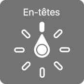 Le rotor de contrôle avec l’aiguille pointant vers le réglage En-têtes