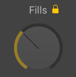 Figure. Fills knob in the Drummer Editor.