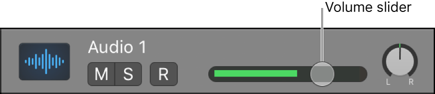 Figure. Track Volume slider.