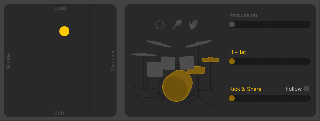 Figure. The right side of the Drummer Editor.