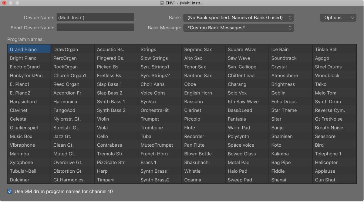 Figure. Multi-Instrument window.