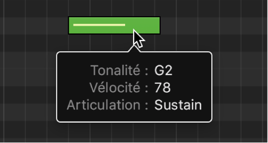 Figure. Bulle d’aide affichant l’articulation.