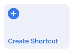 Create Shortcut button in My Shortcuts