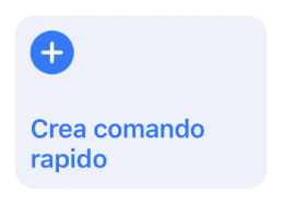 Creare un pulsante Comando Rapido in “I miei comandi rapidi”