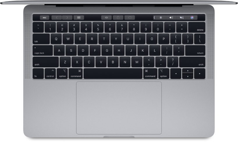 13インチMacBook Proの上面図。