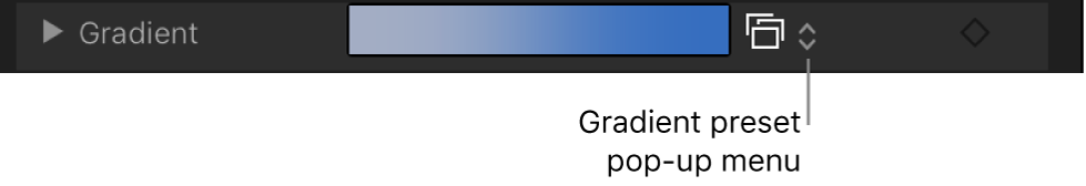Collapsed gradient controls in Inspector