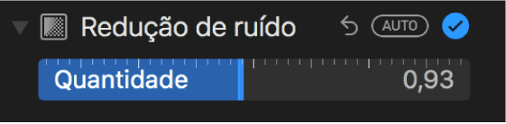 O nivelador de redução de ruído no painel Ajustar.