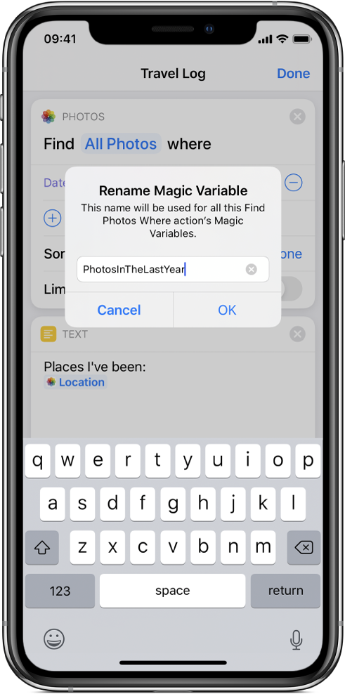 Rename Magic Variable dialogue.