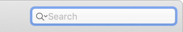 The search field in iTunes.