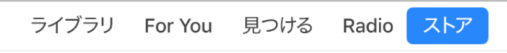 ナビゲーションバーの「ストア」ボタン。