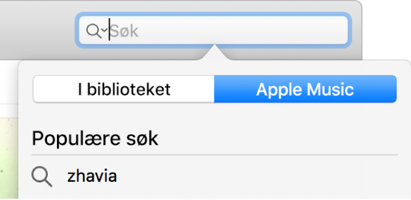 Søkefeltet for Apple Music.