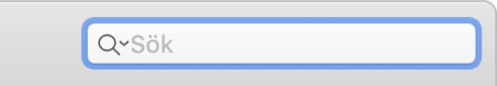 Sökfältet i iTunes.