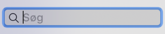 Søgefeltet i vinduet Musik.