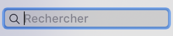 Le champ de recherche dans la fenêtre de Musique.
