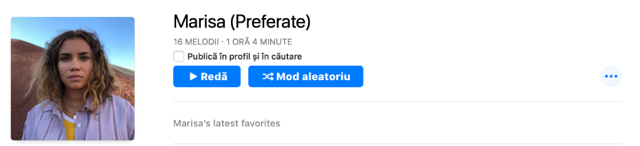 O listă de redare cu ilustrații personalizate. Trageți o imagine în zona ilustrației pentru a o personaliza.