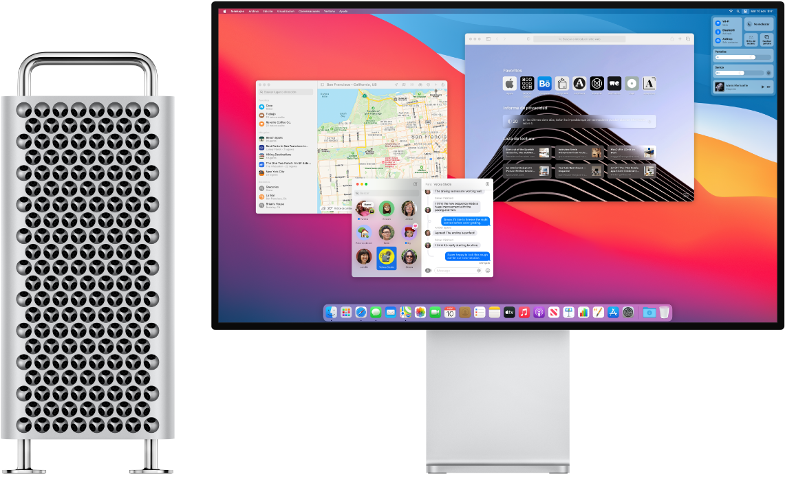 Mac Pro junto a Pro Display XDR.