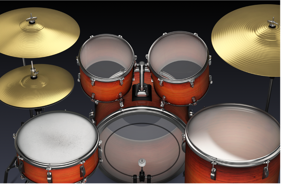 Figura. Kit di percussioni acustiche.