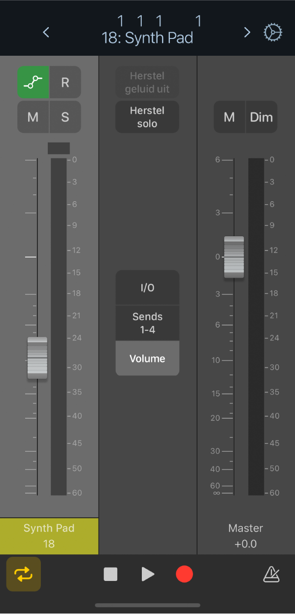 Afbeelding. Standaard-Mixer-weergave.