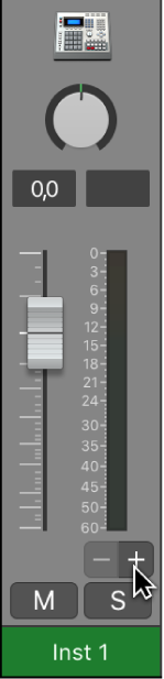 Abbildung. Instrument-Channel-Strip mit Taste „Hinzufügen“