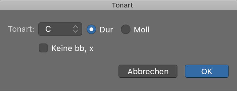 Abbildung. Dialogfenster „Tonart“