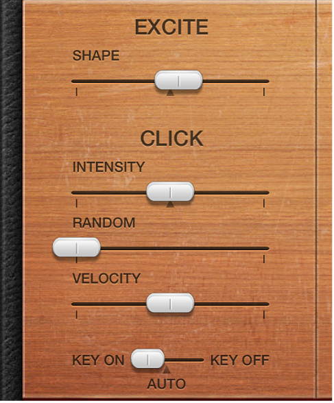 Figure. Vintage Clav Excite and Click parameters.