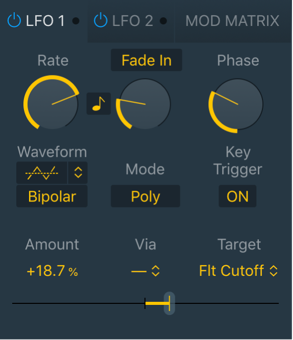 Figure. Quick Sampler LFO parameters.