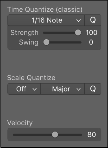 Figure. The Score Editor local inspector.