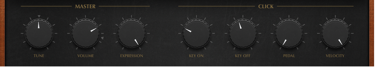 Figure. Vintage B3 Master and Click parameters.