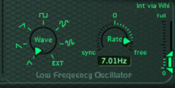 Figure. LFO parameters.