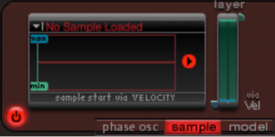 Figure. Oscillator 2 mode buttons.