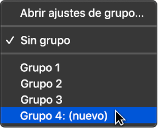 Ilustración. Ranura de grupo, donde se muestra la pertenencia a grupos de canales.