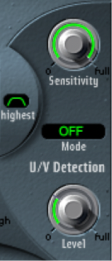 Ilustración. Parámetros de “U/V Detection”.