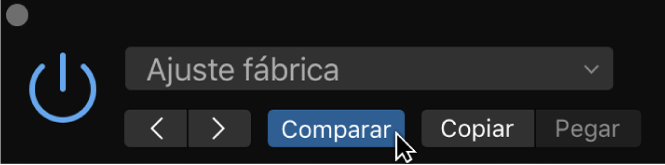 Ilustración. Se está señalando el botón Comparar en la cabecera de la ventana de módulos.