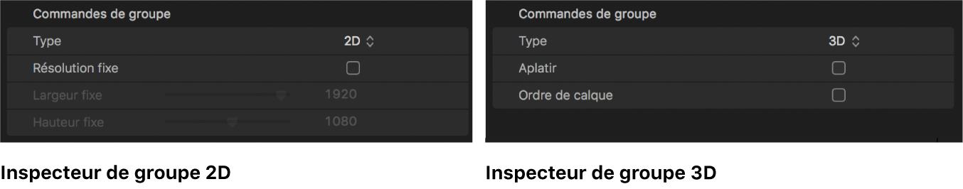 Comparaison d’un inspecteur de groupe 2D et d’un inspecteur de groupe 3D