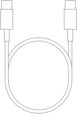 O cabo de carregamento USB‑C.