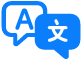  blue translation icon