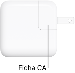 O adaptador de corrente USB-C de 30 W.