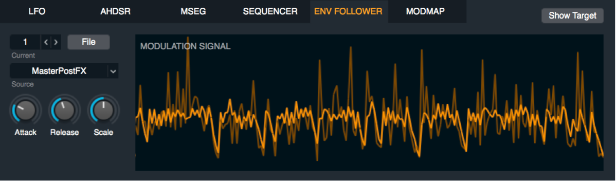 Figure. Env Follower control panel.