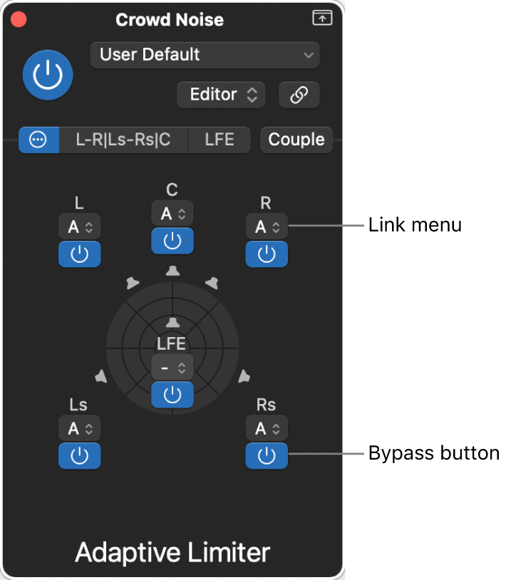 Figure. Configuration tab of multichannel plug-in.