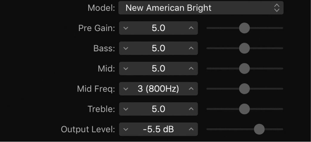 Figure. Bass Amp window.