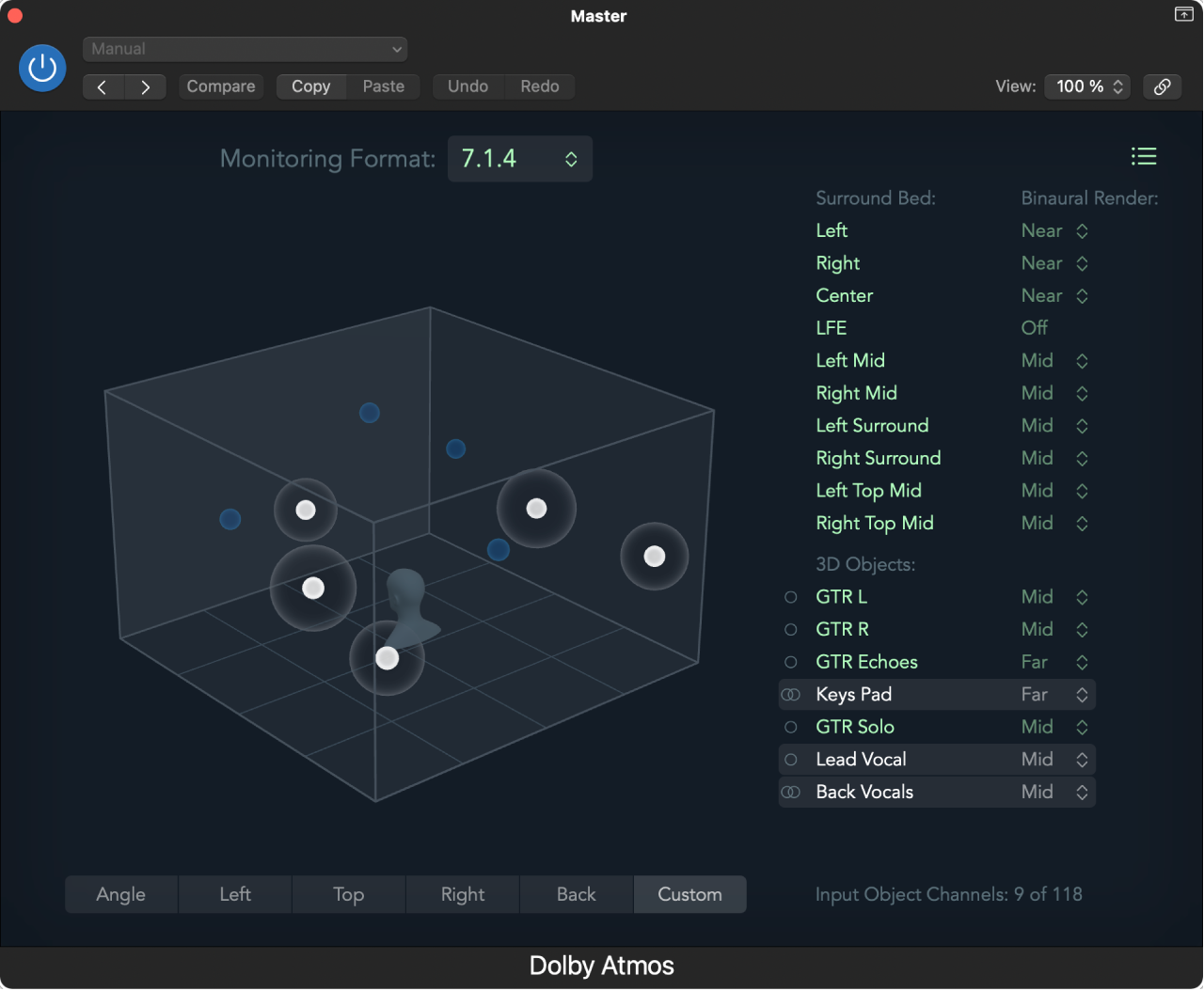 Figure. The Dolby Atmos plug-in.